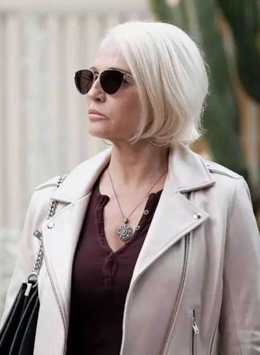 Harpoon Janine Cody Inspired Pink Real Leather Leather Jacket - Animal Kingdom Style