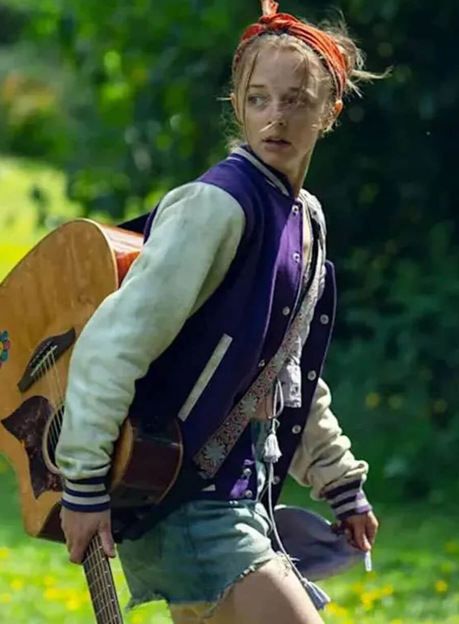 Harpoon Paige Inspired Purple and White Varsity Jacket - Run Away 2026 Style