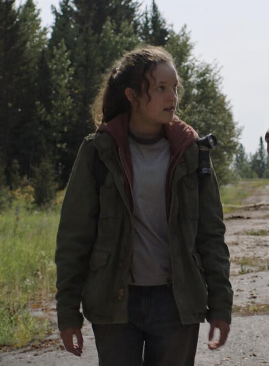 Harpoon Ellie Williams Inspired Green Cotton Fabric Cotton Jacket - The Last of Us Style