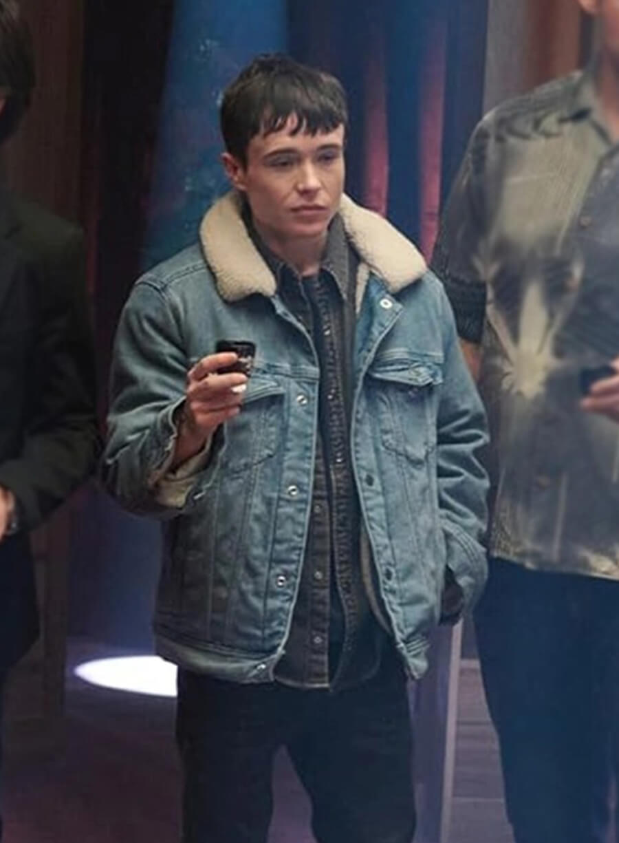 Harpoon Vanya Hargreeves Inspired Blue Leather Jacket - The Umbrella Academy Style