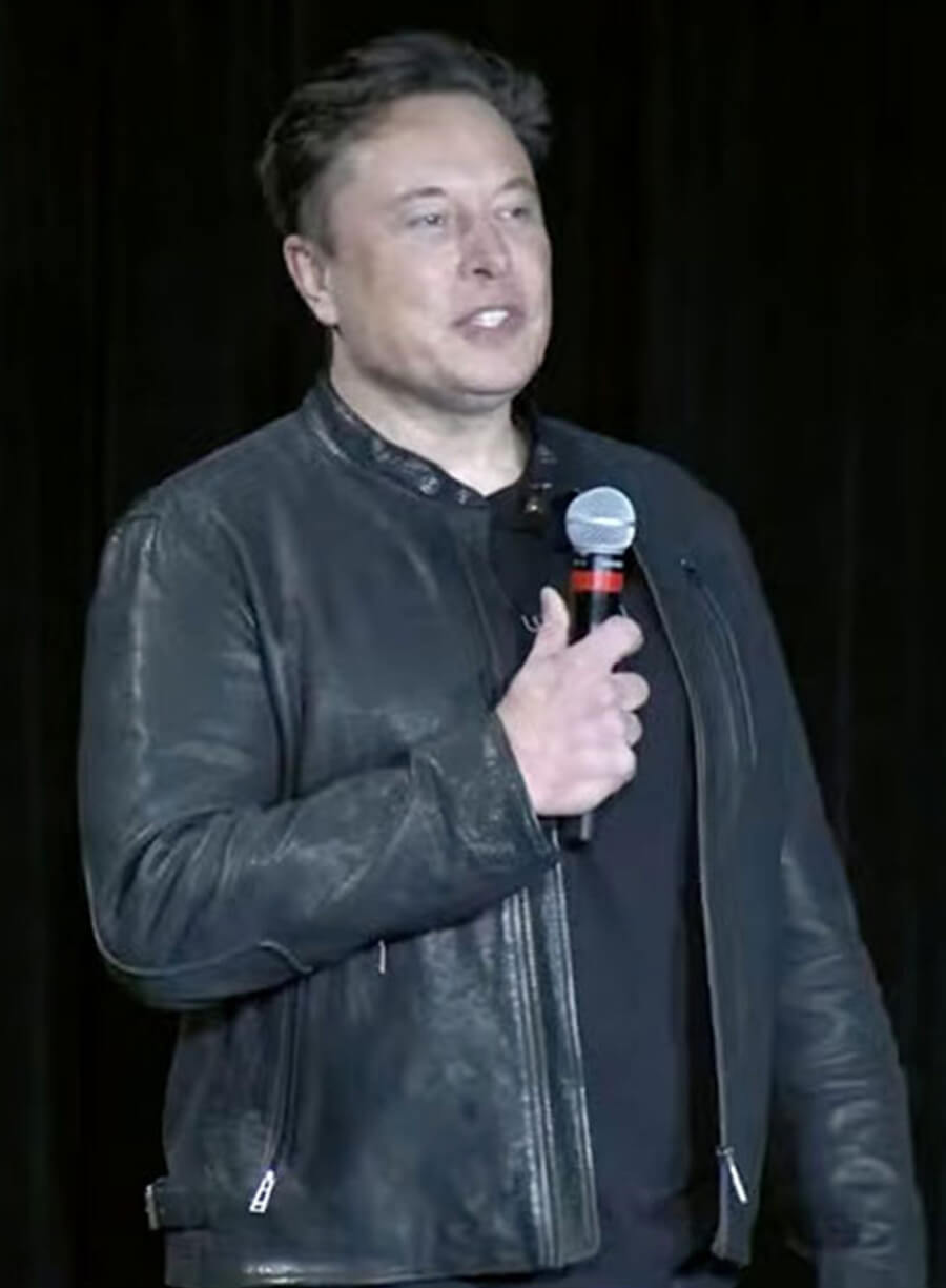 Harpoon Elon Musk Inspired Black Leather Jacket