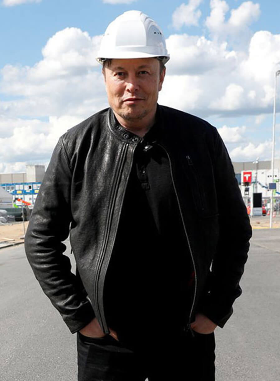 Harpoon Elon Musk Inspired Black Leather Jacket