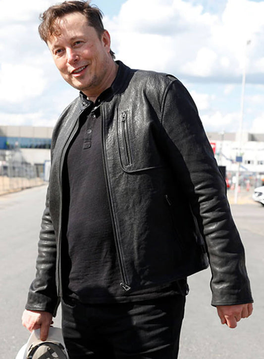 Harpoon Elon Musk Inspired Black Leather Jacket