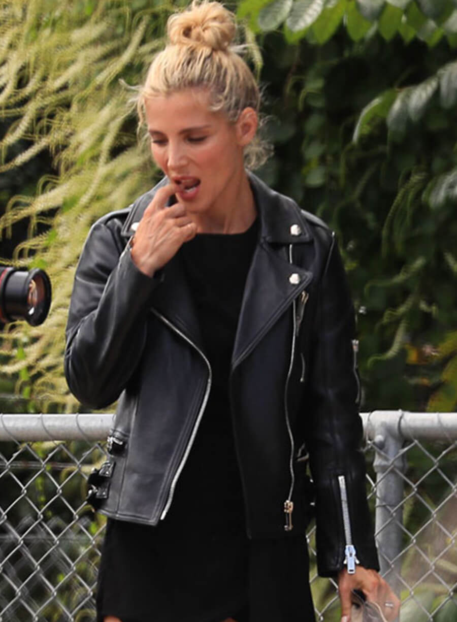 Harpoon Elsa Pataky Inspired Black Leather Jacket