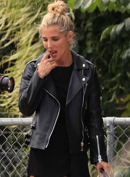 Harpoon Elsa Pataky Inspired Black Leather Jacket