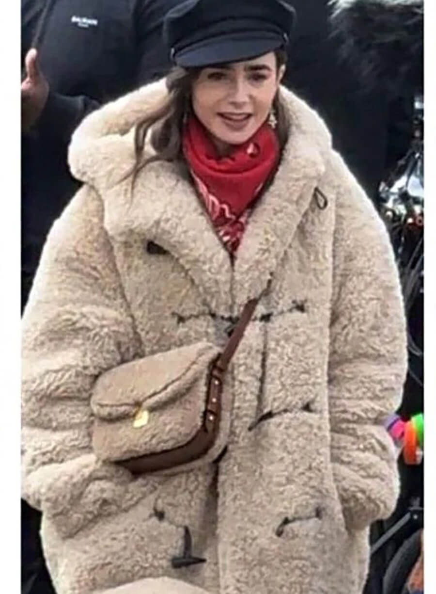 Harpoon Emily Cooper Inspired Beige Hooded Jacket - Emily in Paris S04 Style