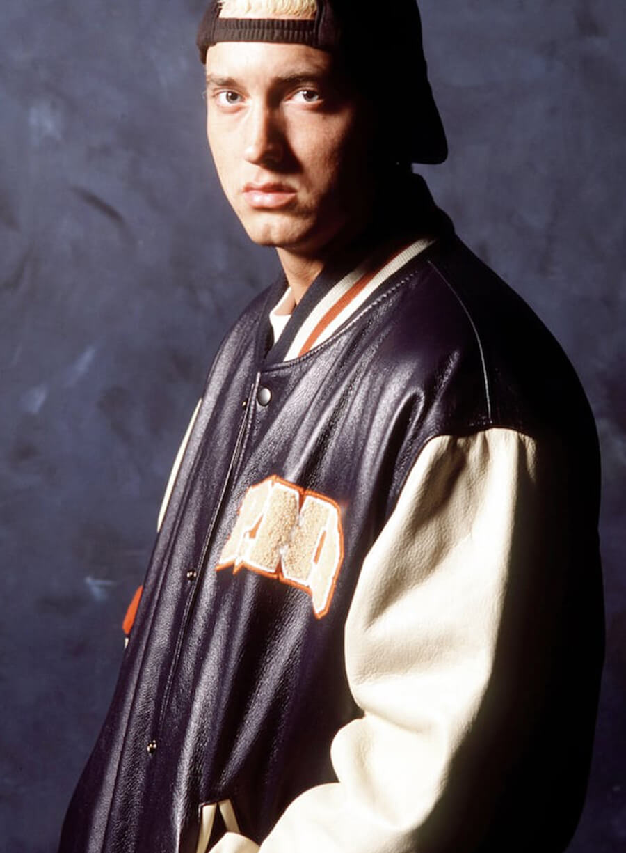Harpoon Eminem Inspired Black Varsity Jacket