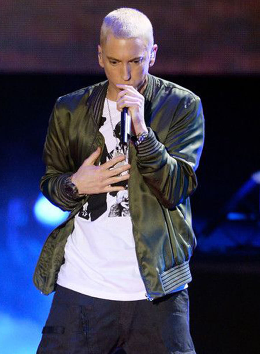 Harpoon Eminem Inspired Green Bomber Jacket