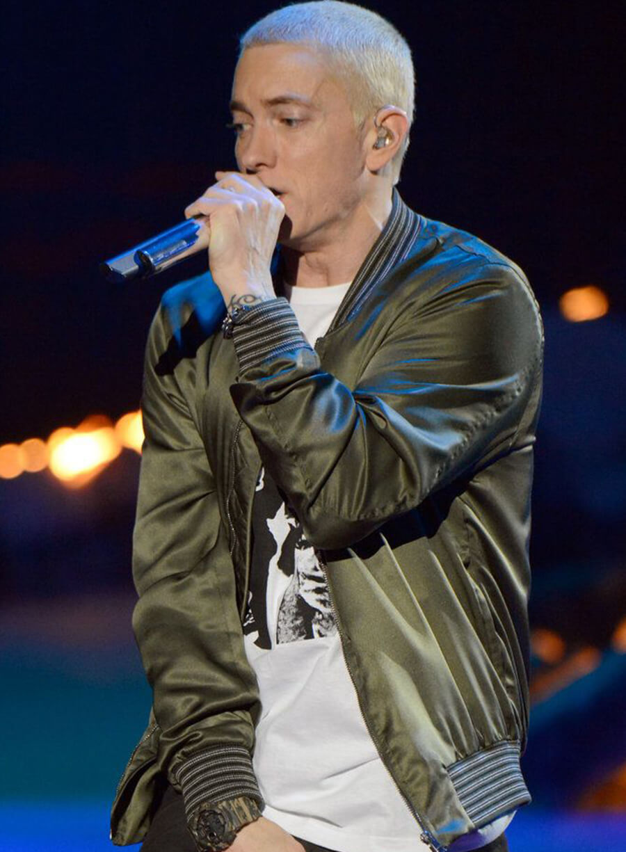Harpoon Eminem Inspired Green Bomber Jacket