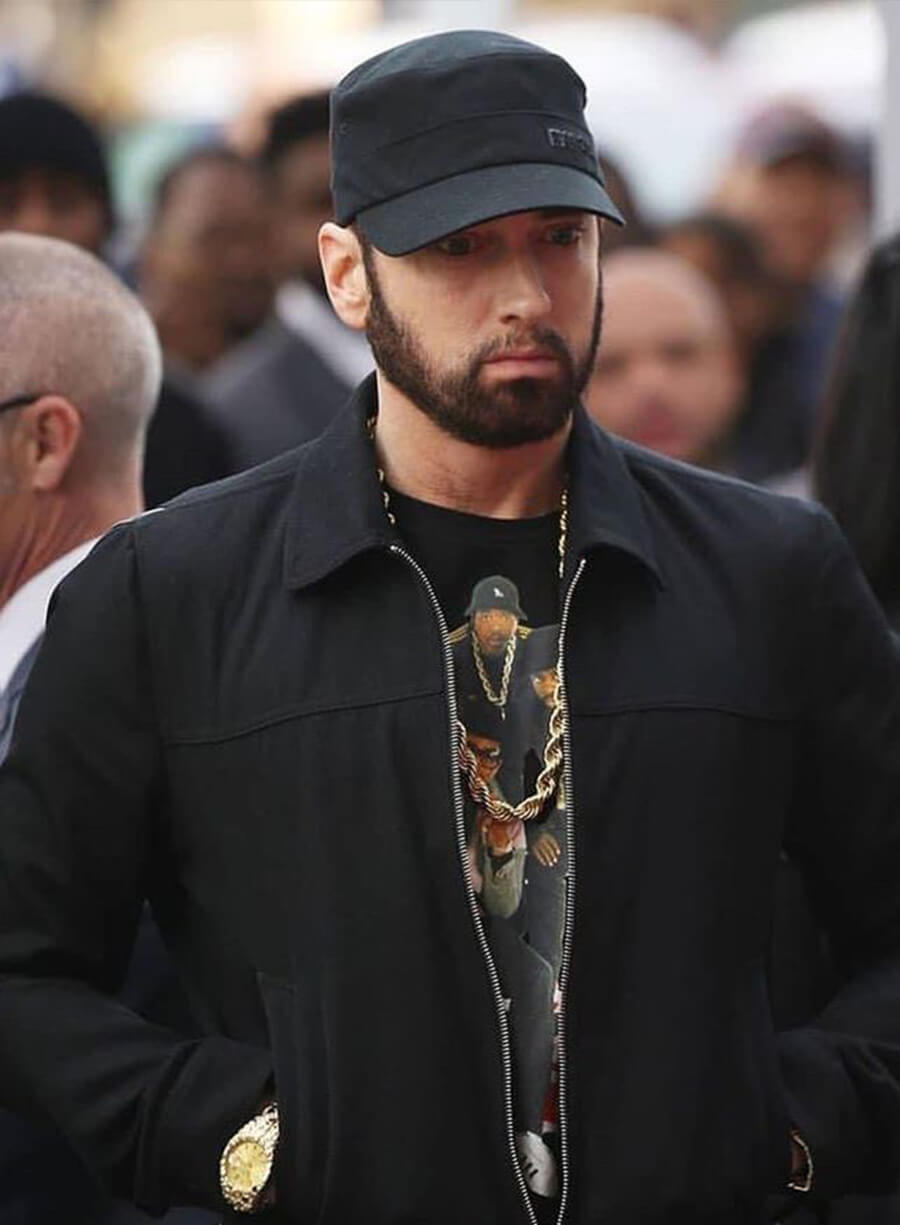 Harpoon Eminem Walk Of Fame Inspired Black Cotton Jacket