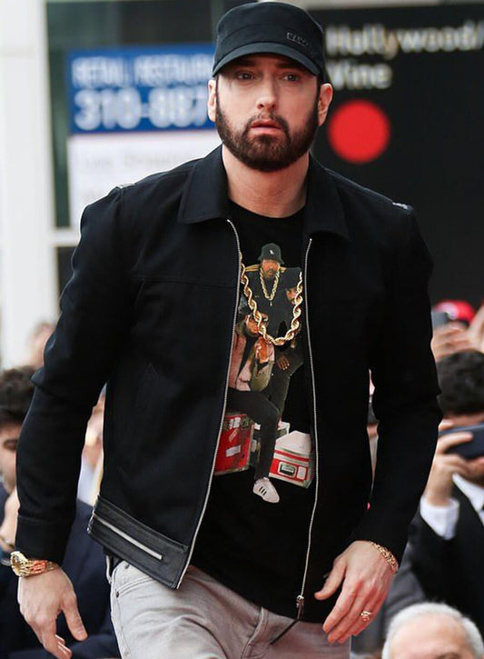 Harpoon Eminem Walk Of Fame Inspired Black Cotton Jacket