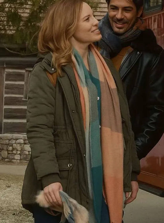Harpoon Emma Parker Inspired Green Cotton Fabric Hooded Jacket - A Cherry Pie Christmas Style
