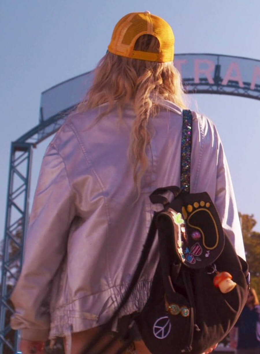 Harpoon Rex Simpson Inspired Silver Polyester Fabric Leather Jacket - Space Cadet 2024 Style