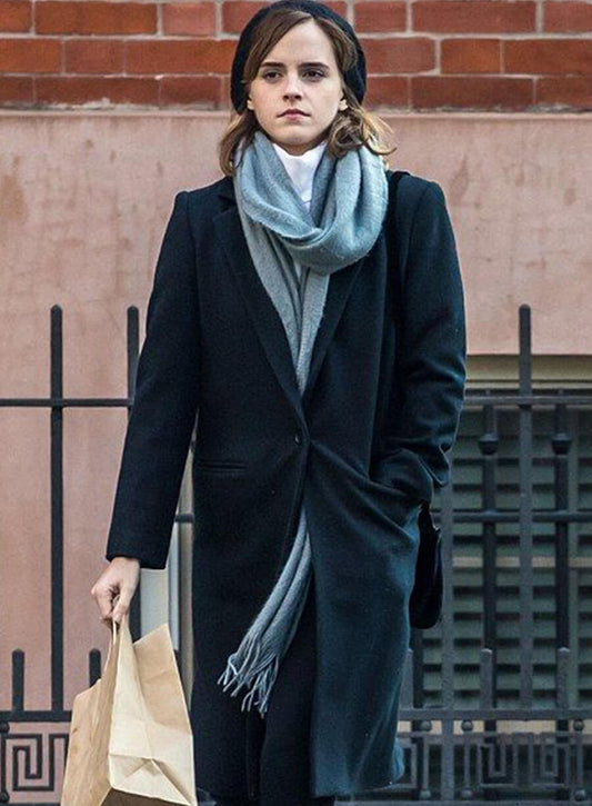 Harpoon Emma Watson Inspired Black Wool Fabric Coat