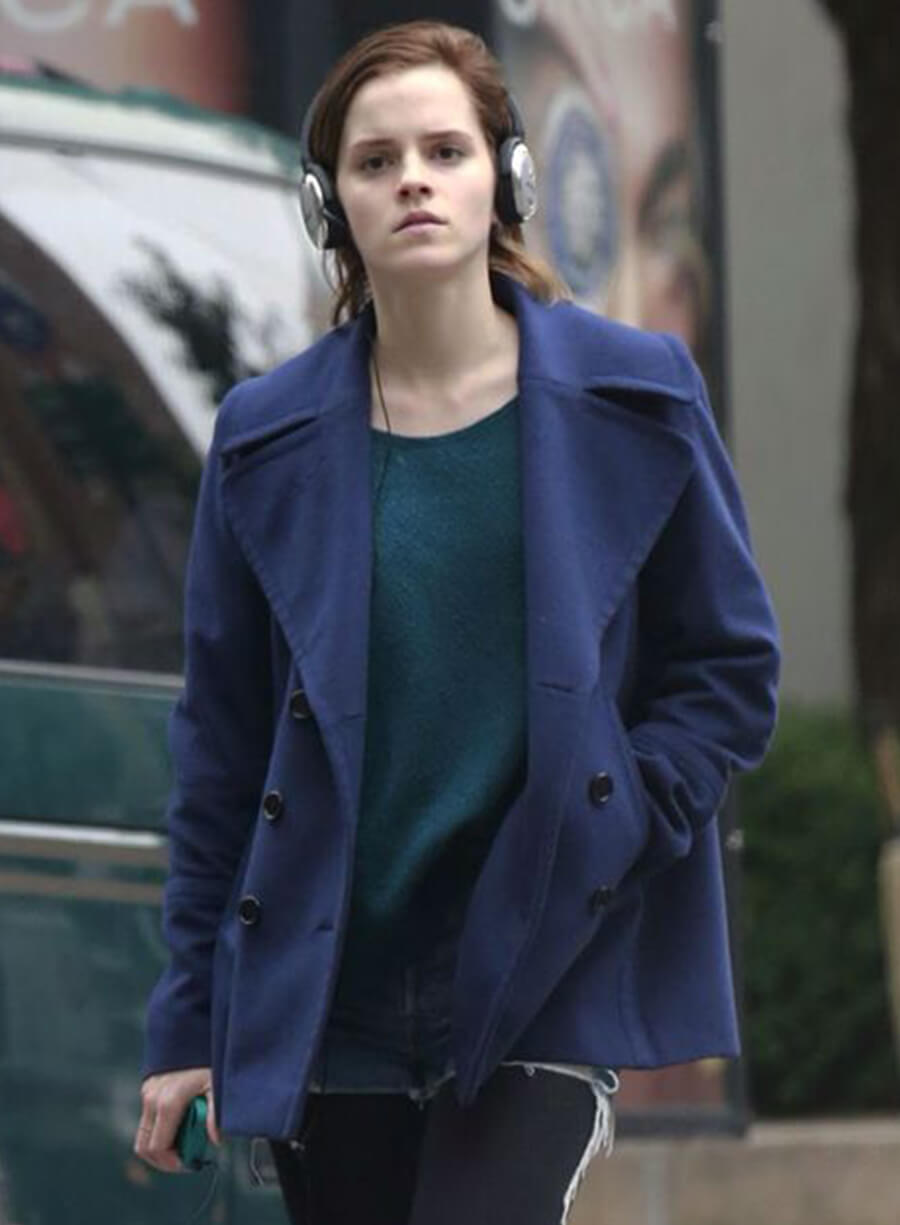 Harpoon Emma Watson Inspired Blue Wool Fabric Coat