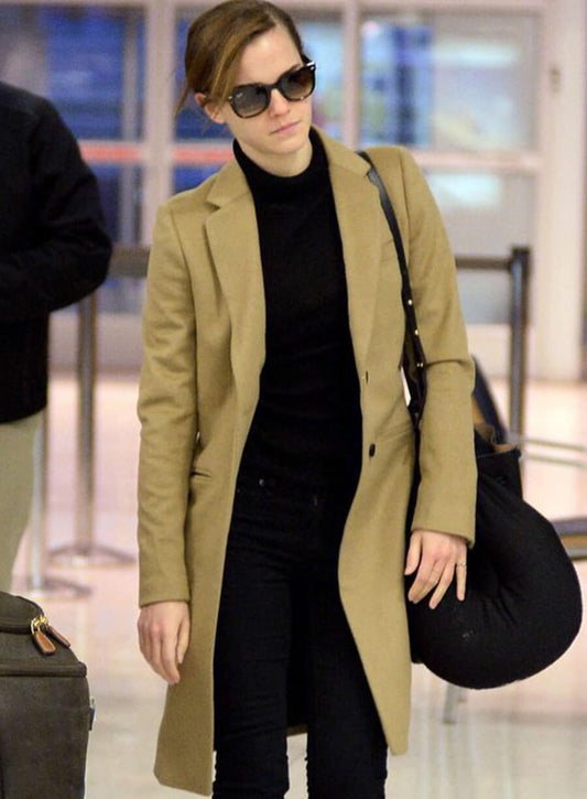 Harpoon Emma Watson Camel Inspired Camel Wool Fabric Coat