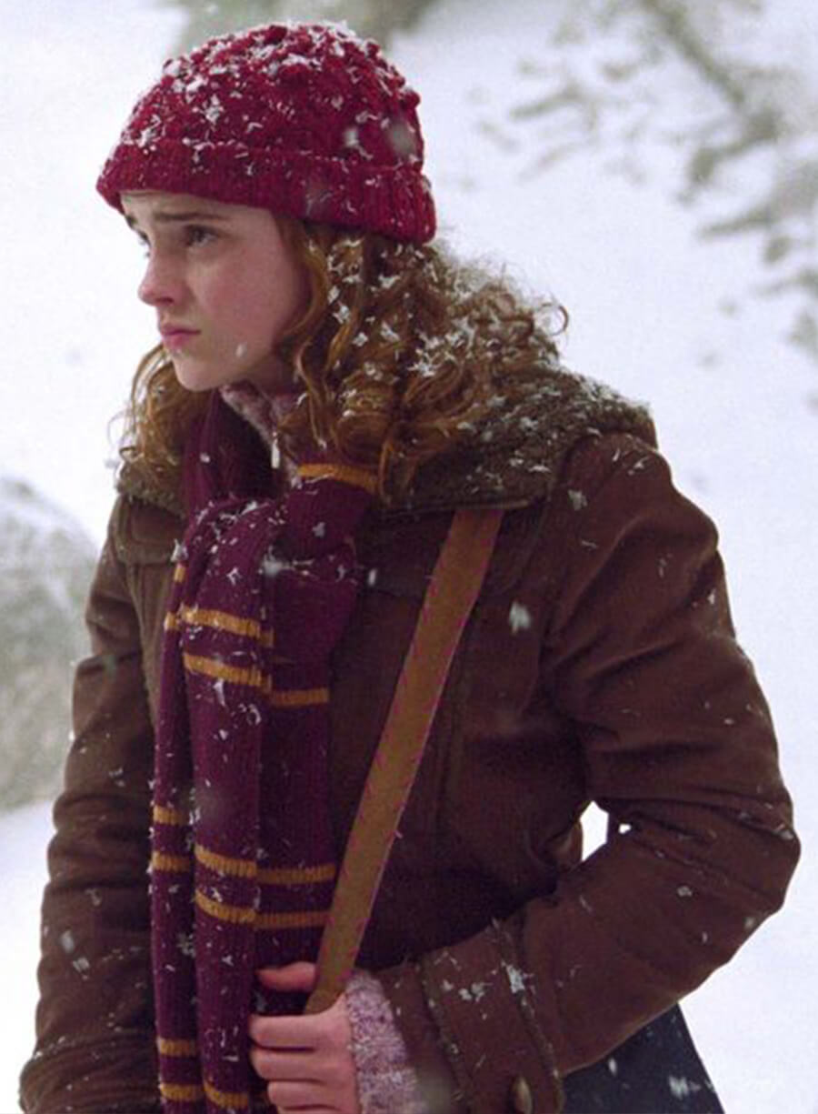 Harpoon Emma Watson Hermione Granger Inspired Brown Wool Fabric Coat - Harry Potter and the Prisoner of Azkaban Style