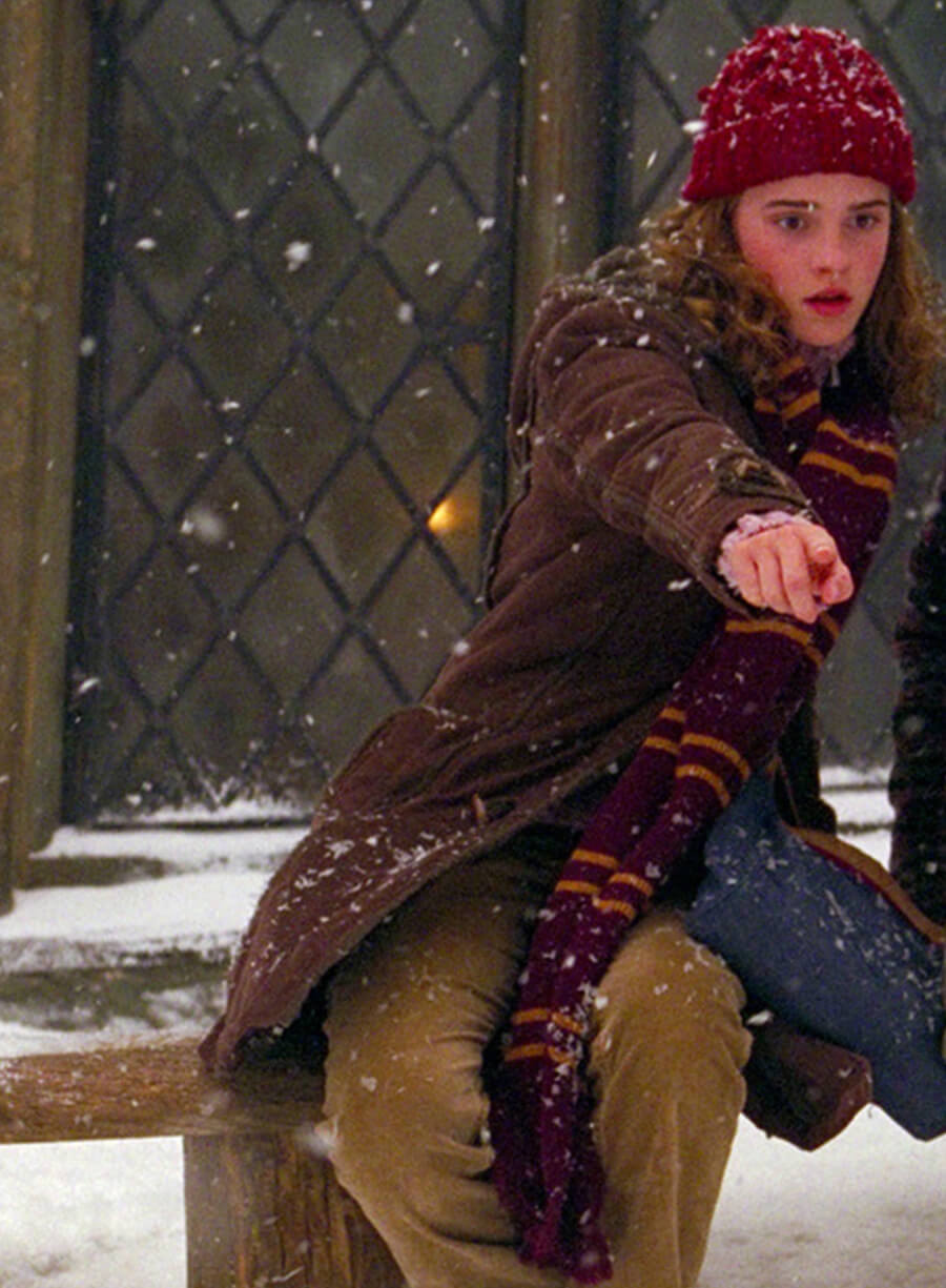 Harpoon Emma Watson Hermione Granger Inspired Brown Wool Fabric Coat - Harry Potter and the Prisoner of Azkaban Style