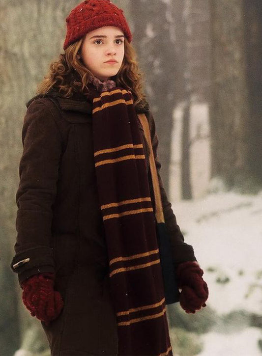 Harpoon Emma Watson Hermione Granger Inspired Brown Wool Fabric Coat - Harry Potter and the Prisoner of Azkaban Style