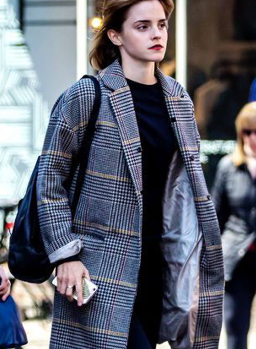 Harpoon Emma Watson Plaid Inspired Multicolor Wool Blend Coat