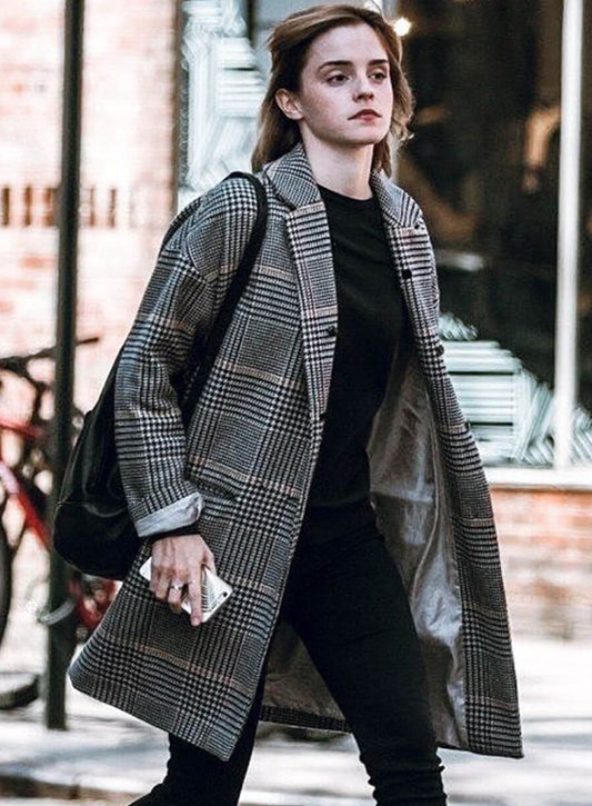 Harpoon Emma Watson Plaid Inspired Multicolor Wool Blend Coat