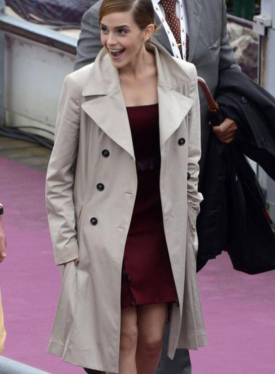 Harpoon Emma Watson Inspired White Cotton Fabric Coat