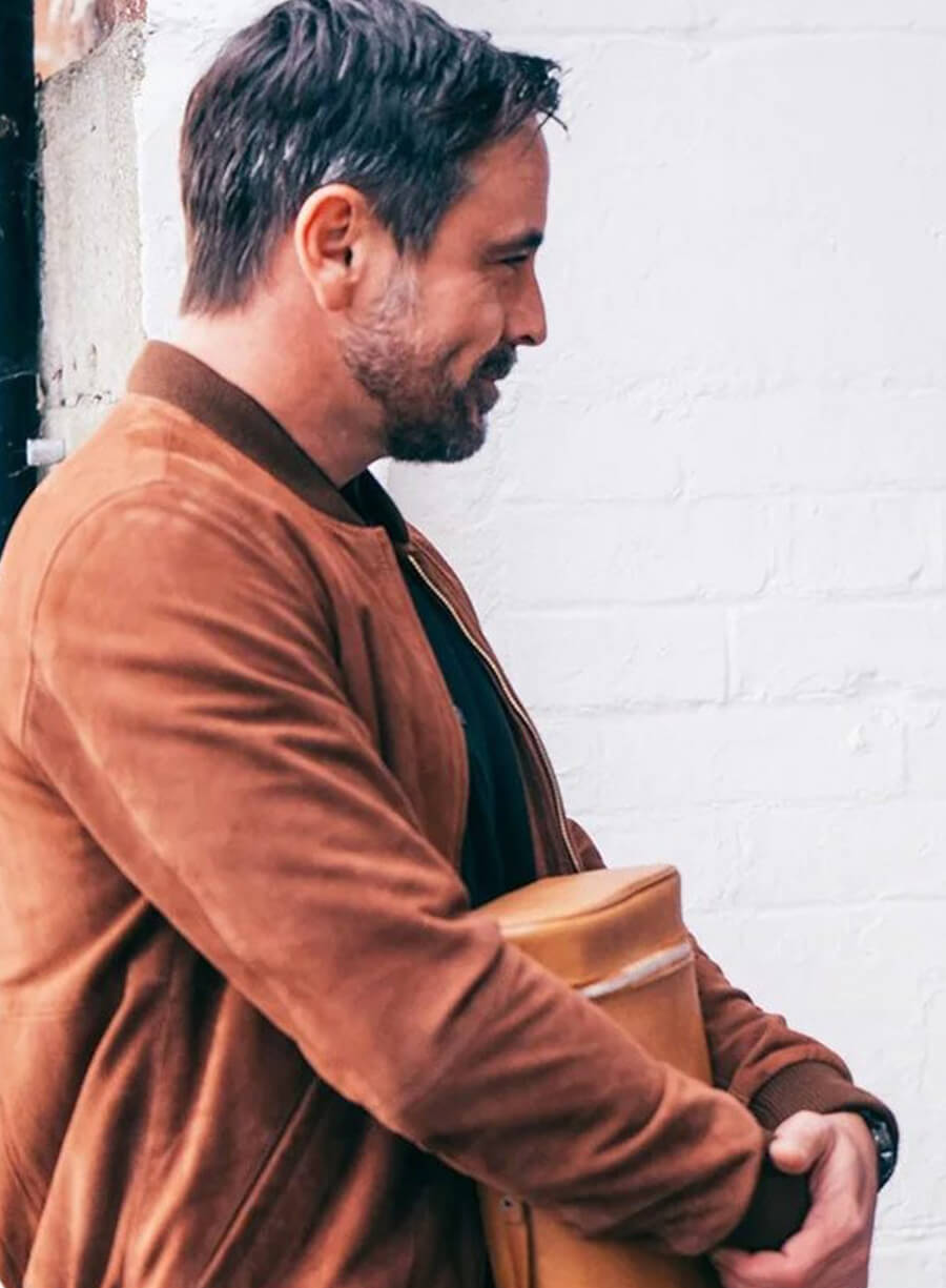 Harpoon Richard Abbot Inspired Brown Bomber Jacket - The Guest 2025 Style