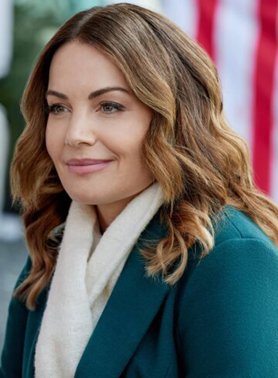 Harpoon Amanda Inspired Green Wool Blend Fabric Coat - Ms. Christmas Comes to Town 2023 Style