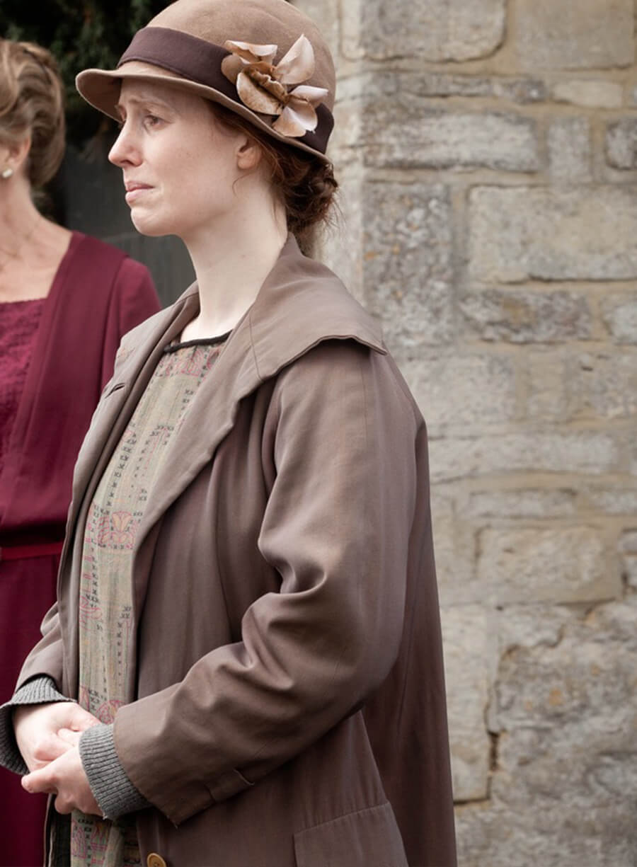 Harpoon Ethel Parks Inspired Brown Cotton Coat - Downton Abbey Style