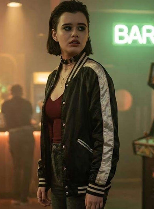 Harpoon Kat Hernandez Inspired Black & White Varsity Jacket - The Boys Style