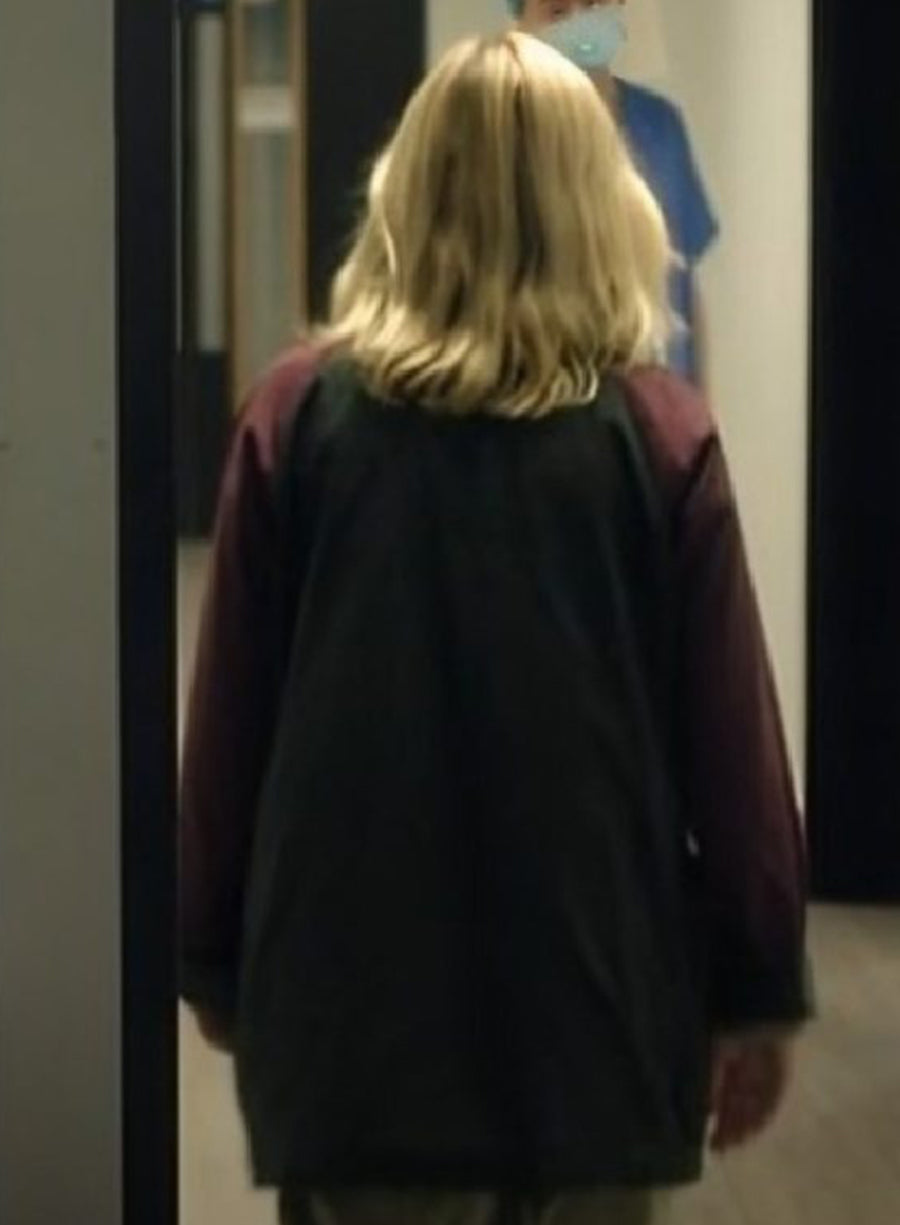 Harpoon Eva Birthistle Inspired Green and Maroon Cotton Jacket - Bad Sisters S02 Style