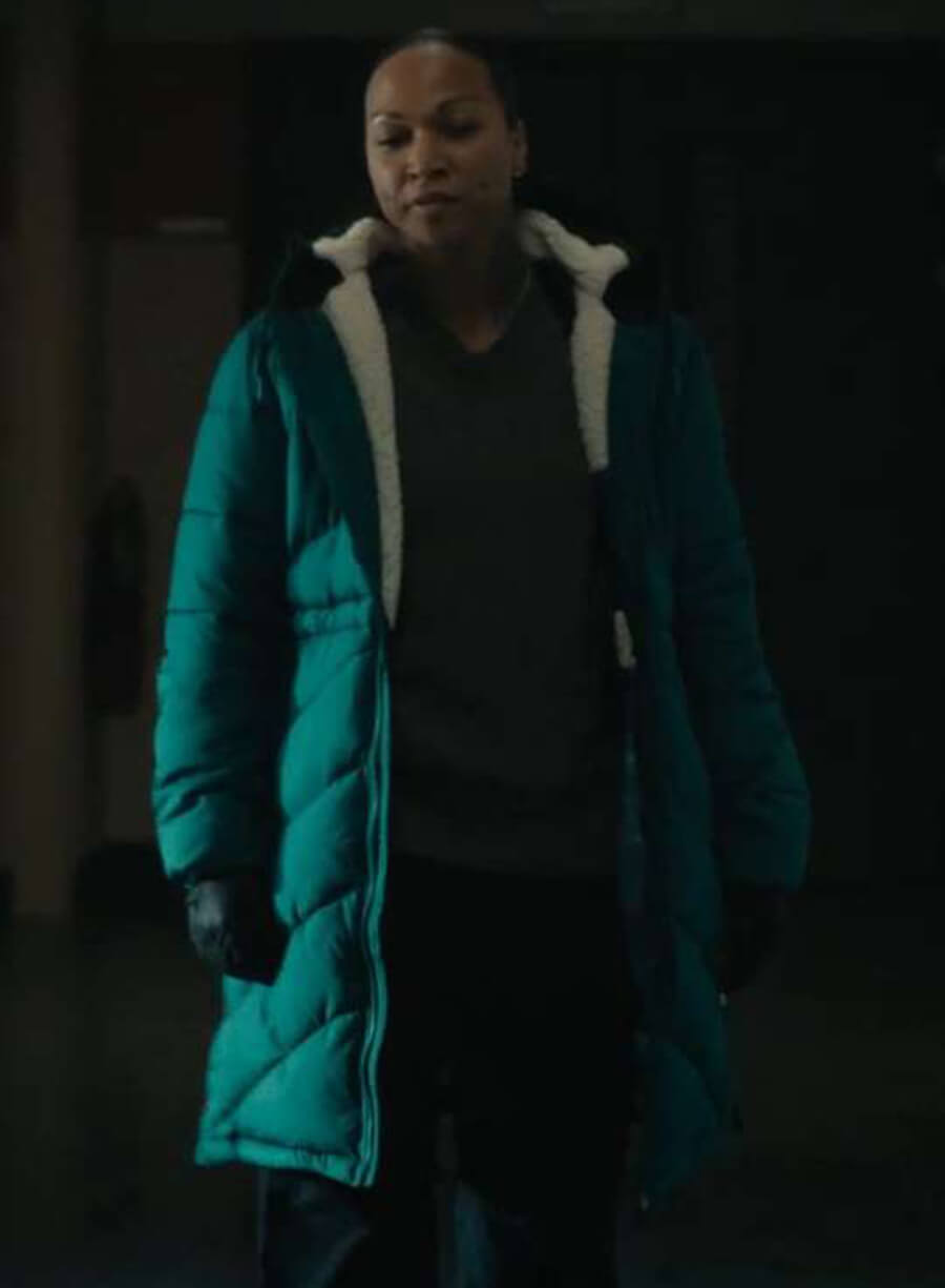 Harpoon Evangeline Navarro Inspired Green Parachute Fabric Coat - True Detective Style