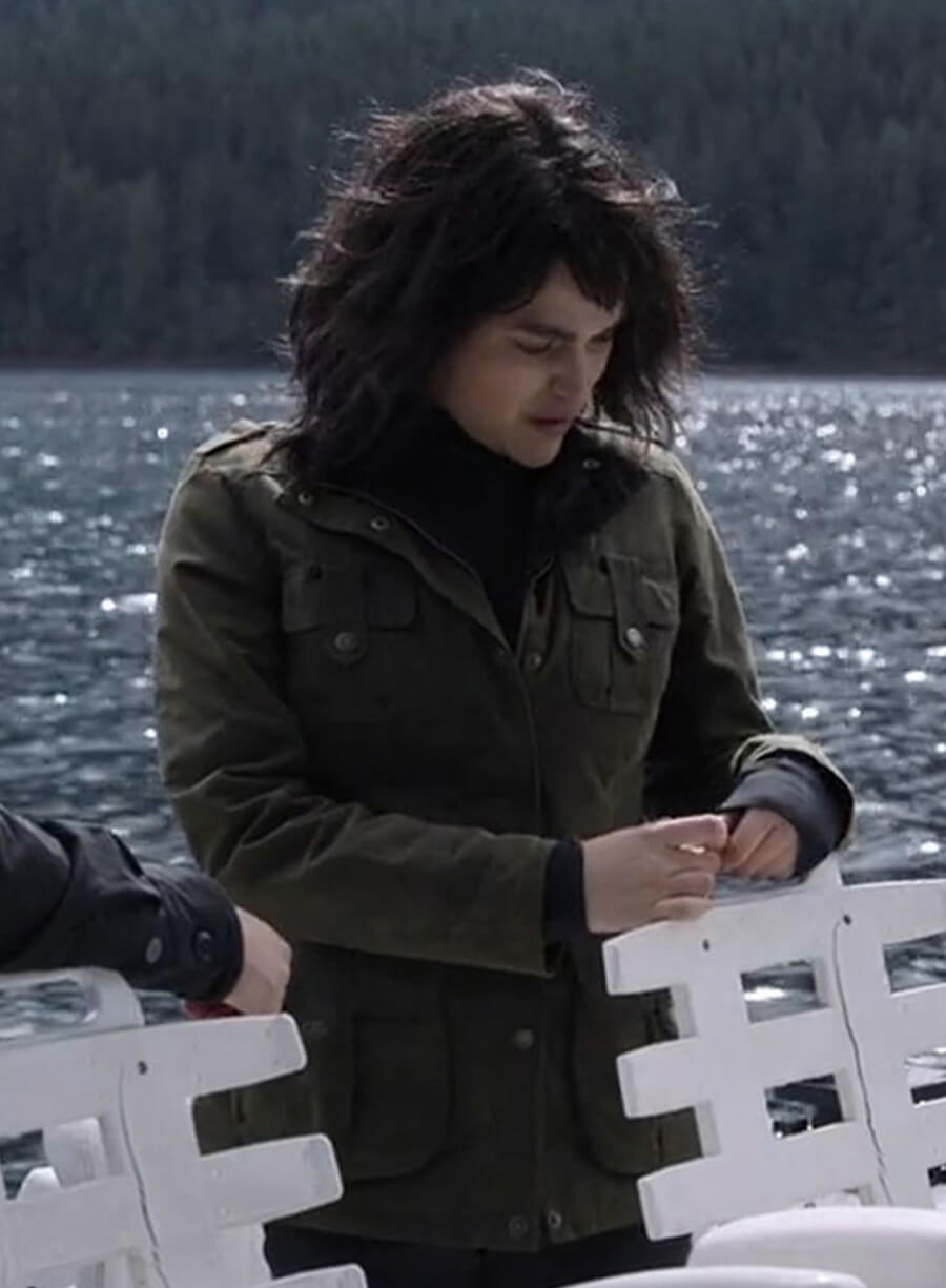 Harpoon Ellen Inspired Green Leather Jacket - The Night Agent S01 Style