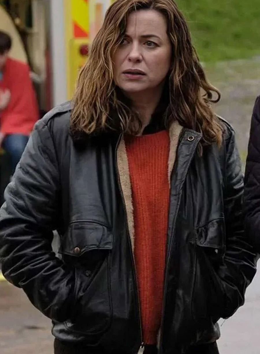Harpoon Eve Myles Inspired Black Leather Jacket - The Crow Girl Style