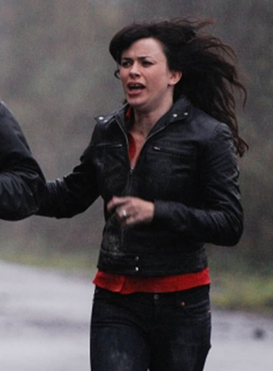 Harpoon Gwen Cooper Inspired Black Leather Jacket - Torchwood Style