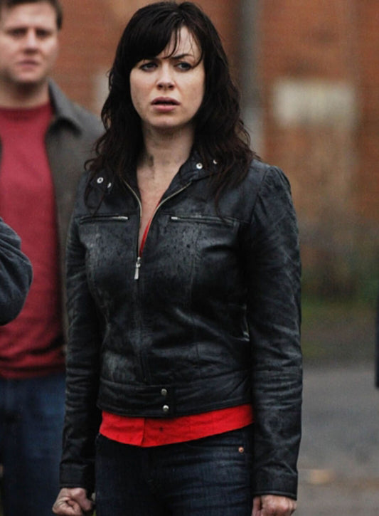 Harpoon Gwen Cooper Inspired Black Leather Jacket - Torchwood Style
