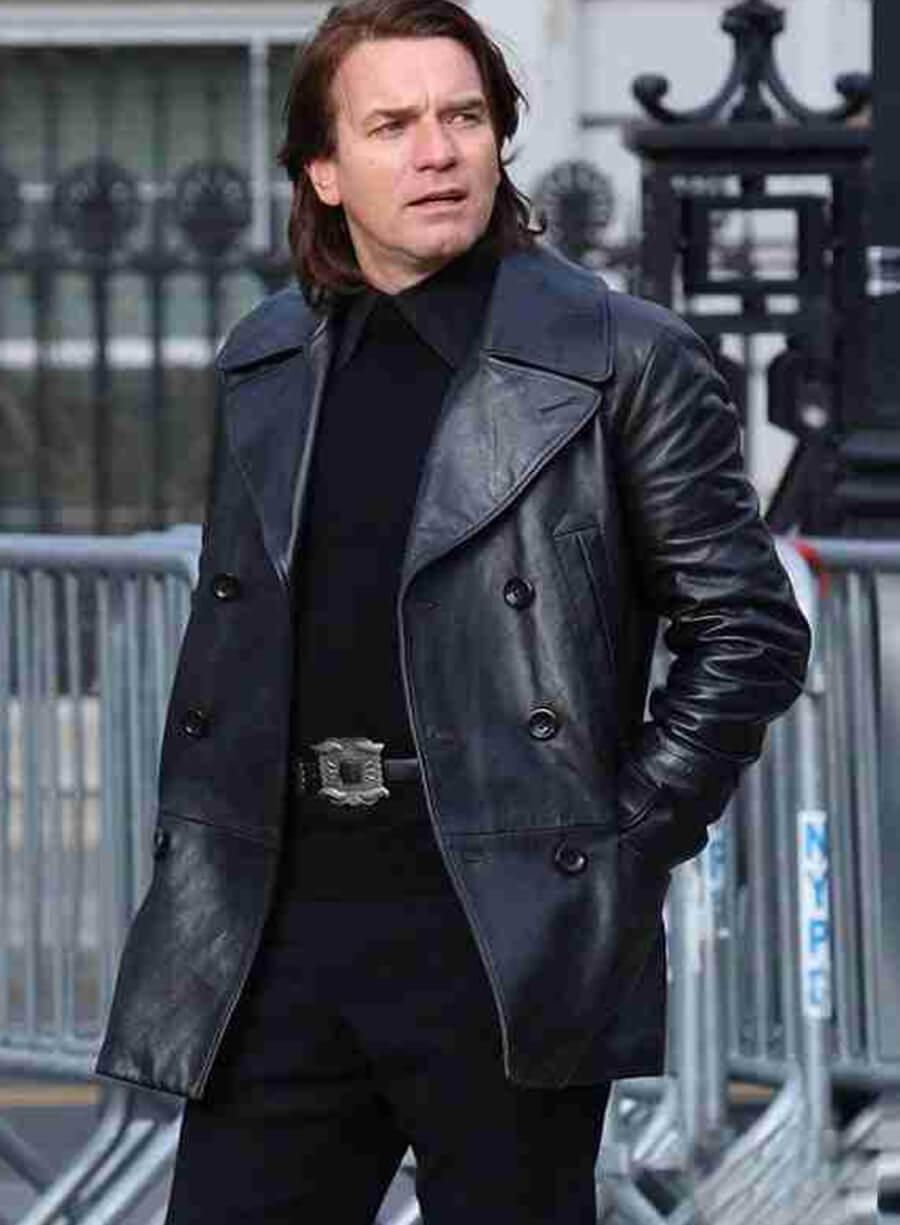 Harpoon Ewan McGregor Inspired Black Real Leather Leather Jacket