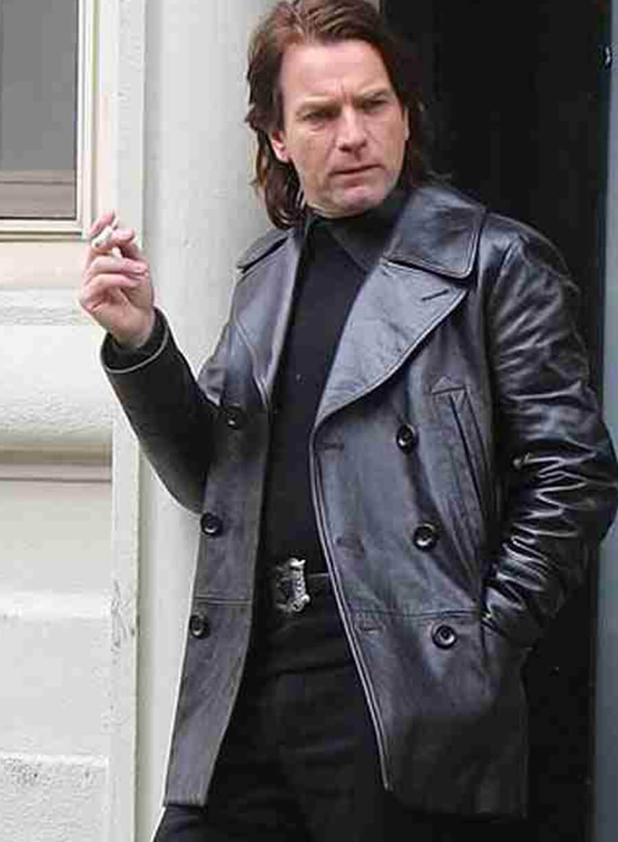 Harpoon Ewan McGregor Inspired Black Real Leather Leather Jacket