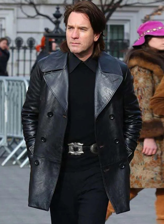Harpoon Ewan McGregor Inspired Black Real Leather Leather Jacket