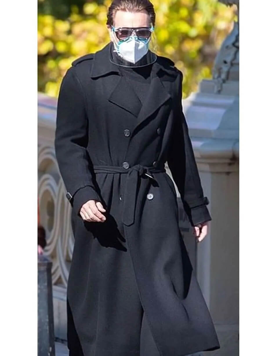 Harpoon Ewan McGregor Trench Inspired Brown Wool Fabric Coat