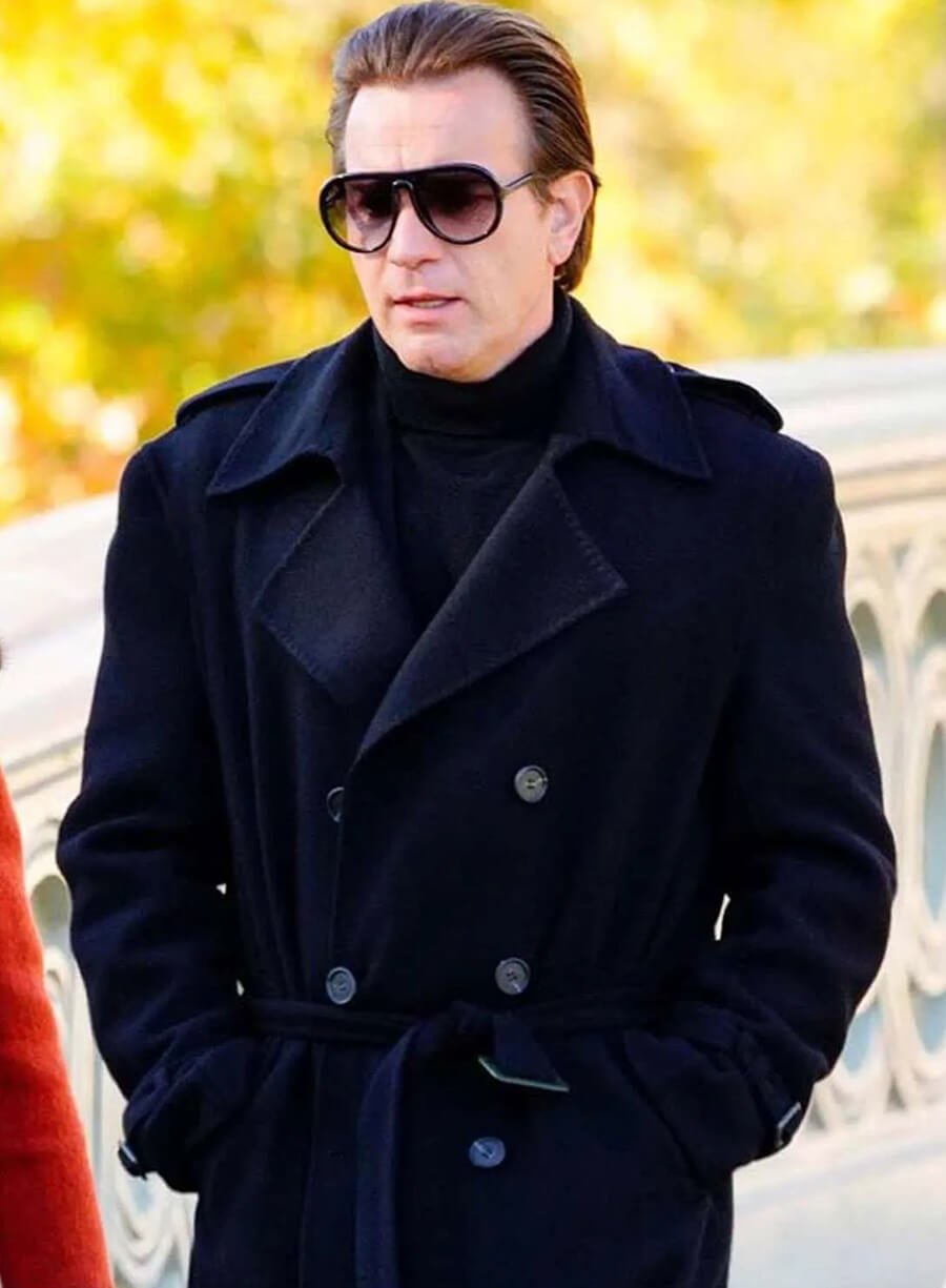 Harpoon Ewan McGregor Trench Inspired Brown Wool Fabric Coat