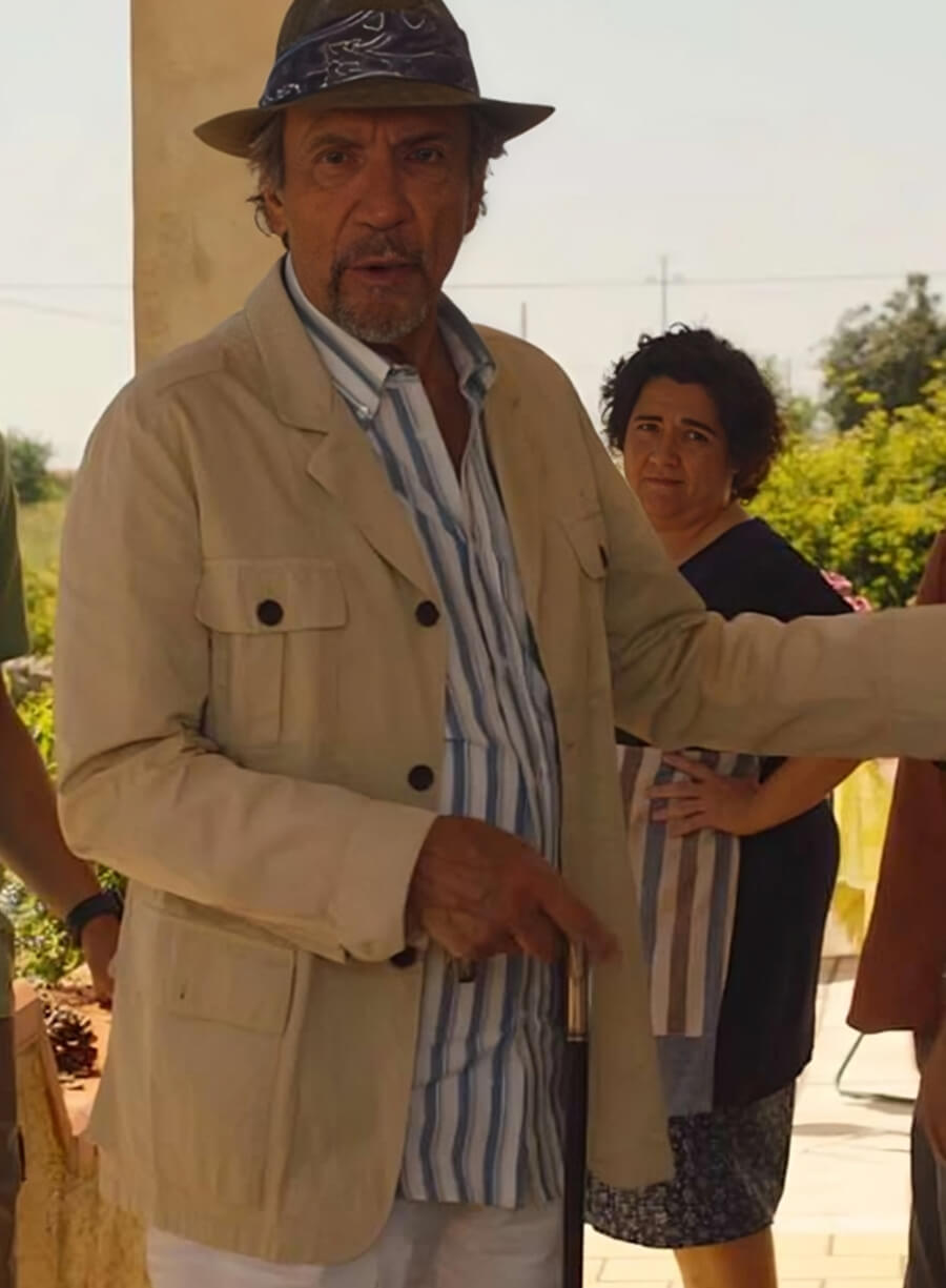 Harpoon Bert Di Grasso Inspired Beige Cotton Jacket - The White Lotus Style