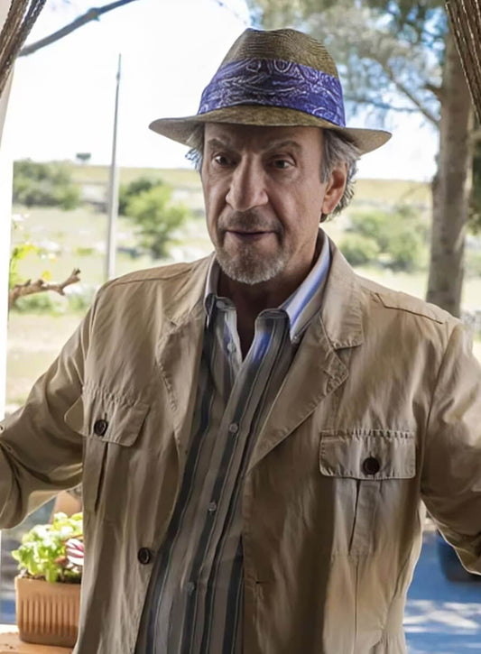 Harpoon Bert Di Grasso Inspired Beige Cotton Jacket - The White Lotus Style