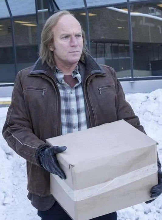 Harpoon Emmit Stussy Inspired Brown Leather Jacket - Fargo Tv Series Style