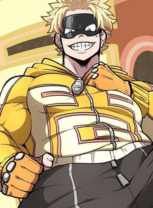 Harpoon Fat Gum Inspired Yellow Real Leather Hooded Jacket - My Hero Academia Style