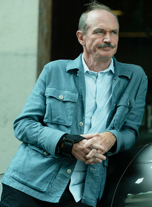 Harpoon Mike Gerard Inspired Blue Cotton Jacket - Fatal Attraction Style
