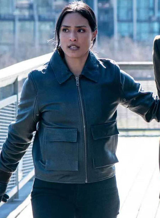 Harpoon Dani Rhodes Inspired Black Real Leather Leather Jacket - FBI S07 Tv Series Style