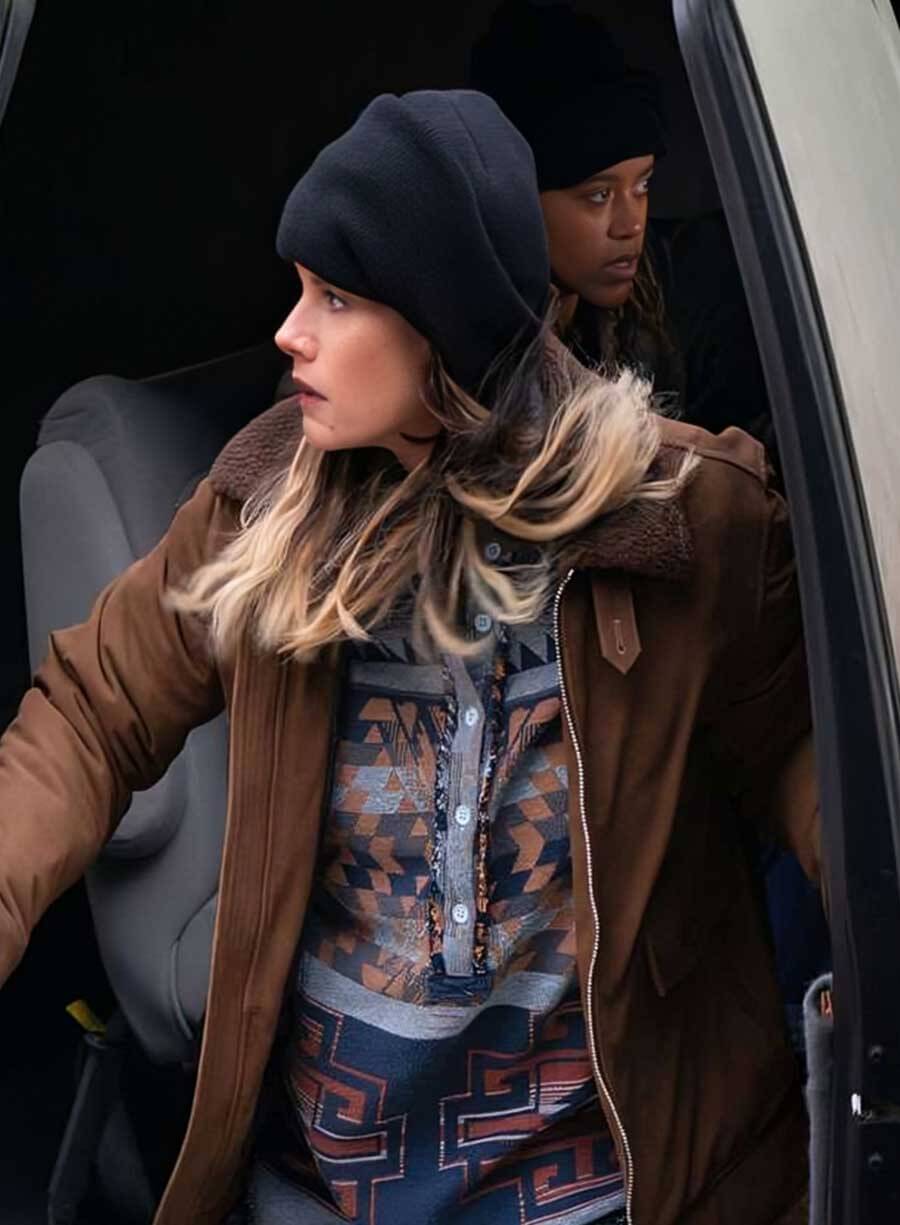 Harpoon Maggie Bell Inspired Brown Suede Leather Leather Jacket - FBI S07 Tv Series Style