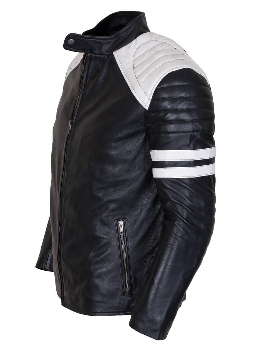 Harpoon Fight Club Brad Pitt Inspired Black Biker Jacket