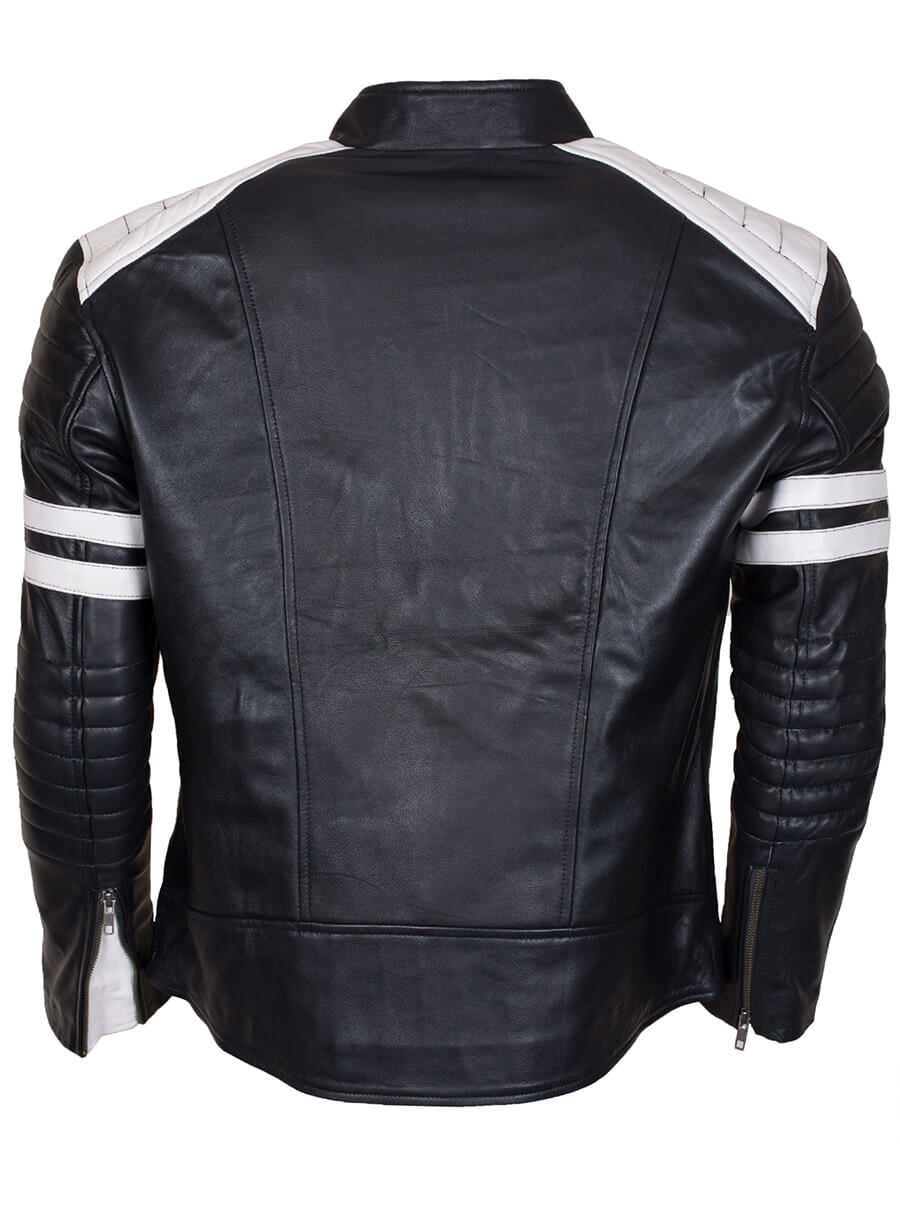 Harpoon Fight Club Brad Pitt Inspired Black Biker Jacket